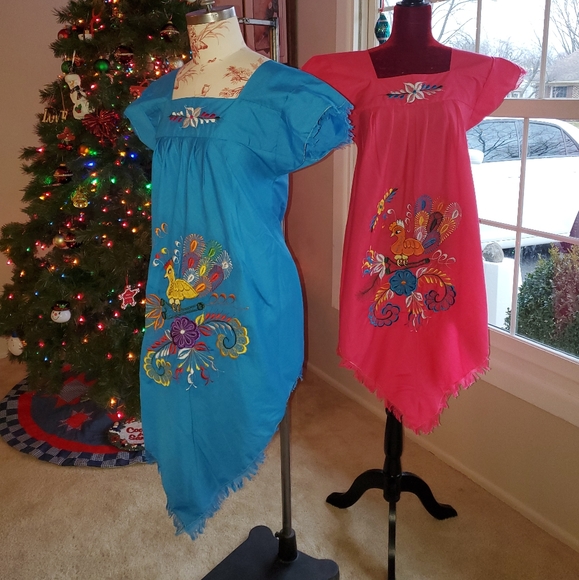 Embroidered dresses, relaxed, maternity, beach, - Picture 1 of 5